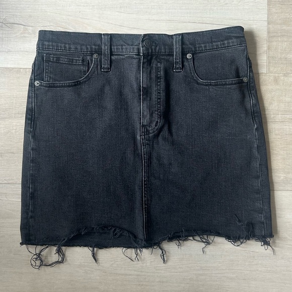 Madewell Black Denim Skirt - Picture 1 of 7